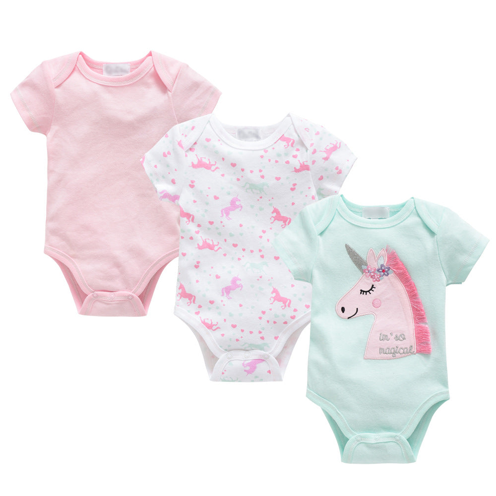 Three-piece baby summer rompers