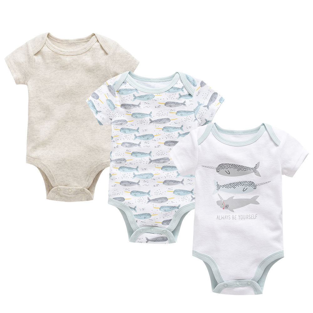 Three-piece baby summer rompers