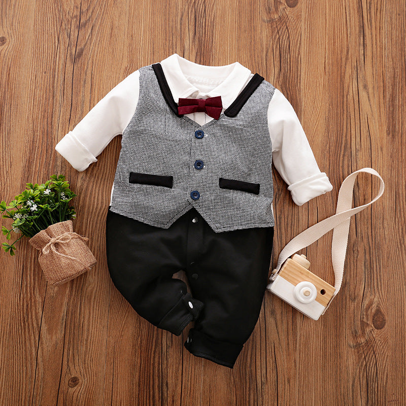 Boys Gentleman Spring And Autumn Jumpsuit