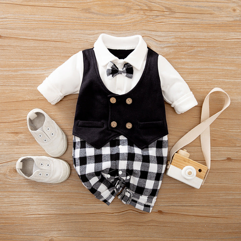 Boys Gentleman Spring And Autumn Jumpsuit