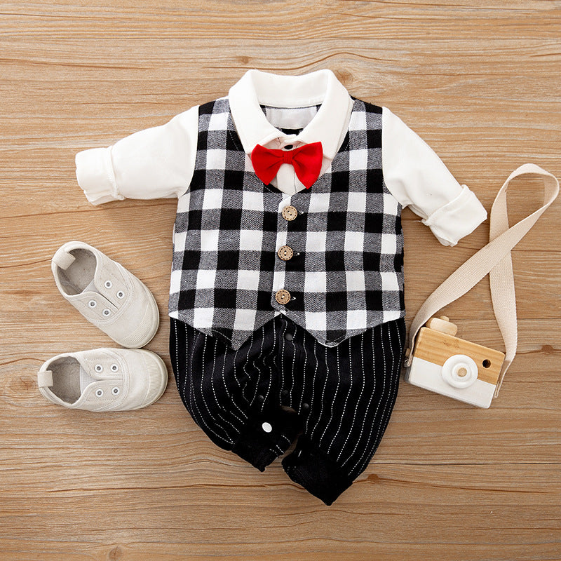 Boys Gentleman Spring And Autumn Jumpsuit