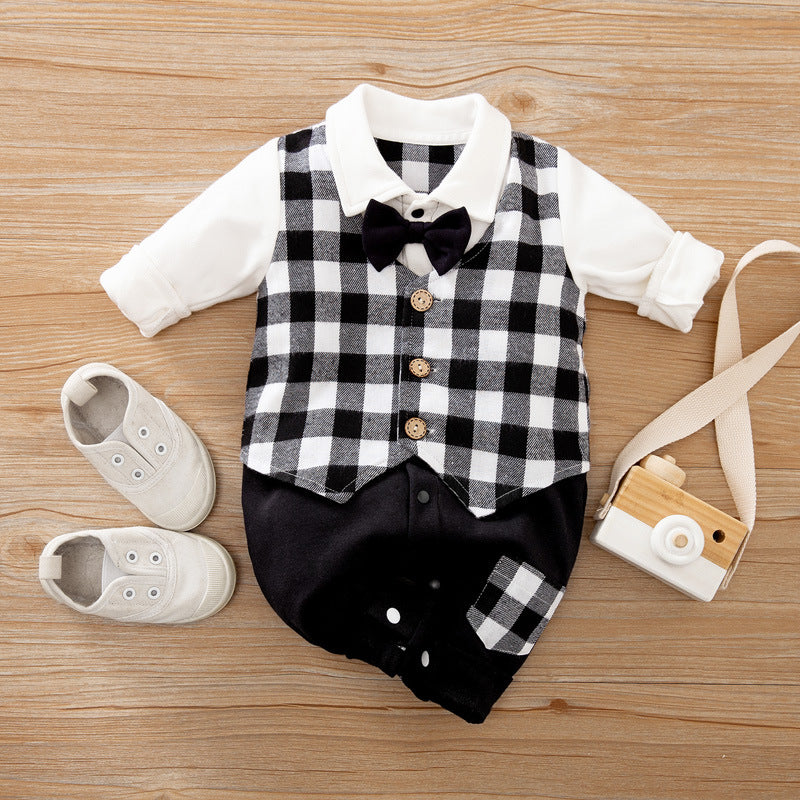 Boys Gentleman Spring And Autumn Jumpsuit