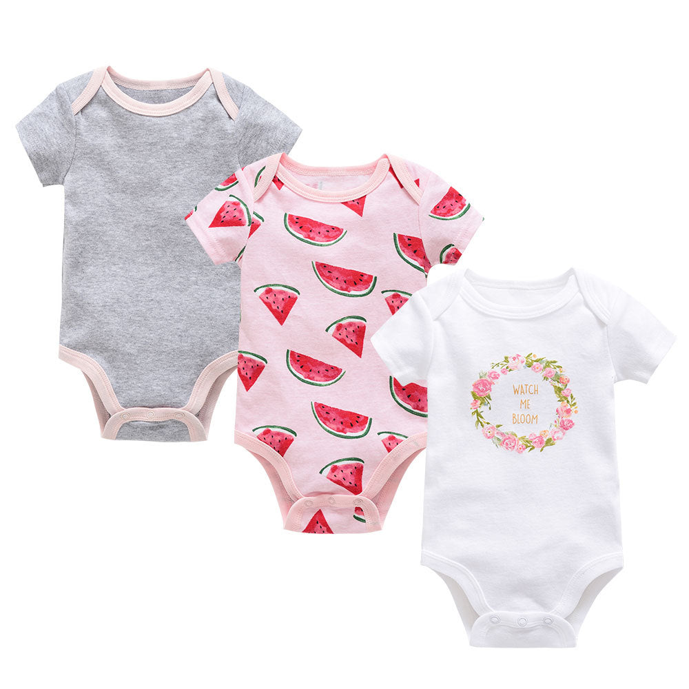 Three-piece baby summer rompers