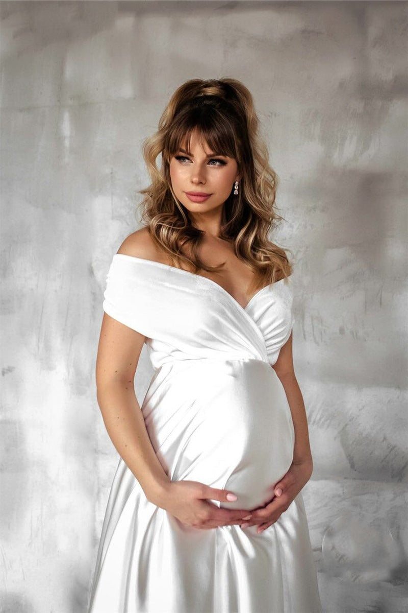 elegant Maternity Low-cut dress