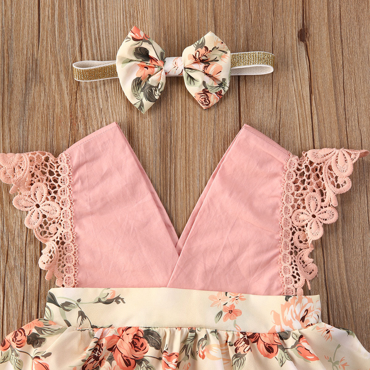 Girl Princess Clothes Floral Summer Jumpsuit