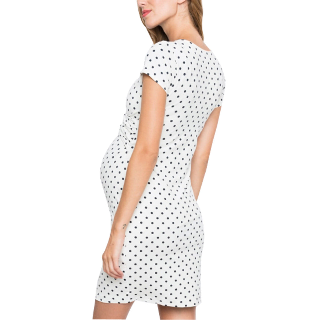 Nursing Short Sleeve Maternity Dress