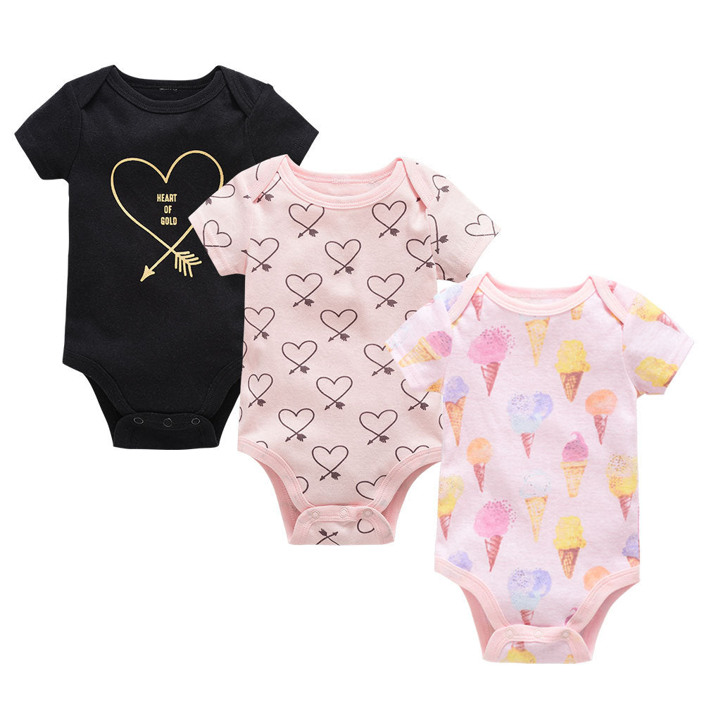 Three-piece baby summer rompers