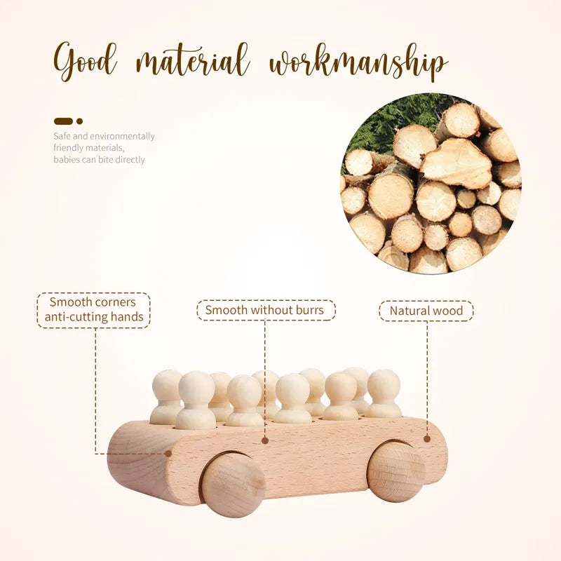 Montessori Wooden Car Toy