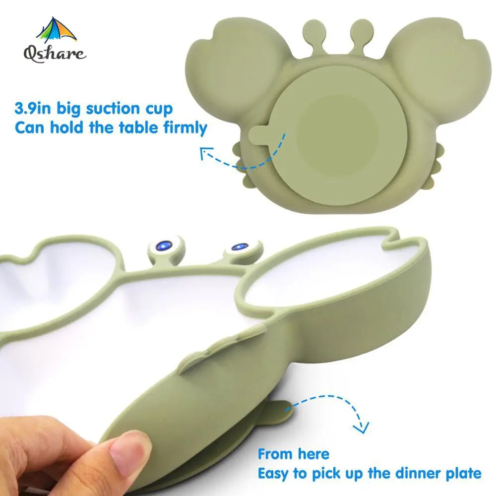 Silicone Crab Plate & Cutlery Set