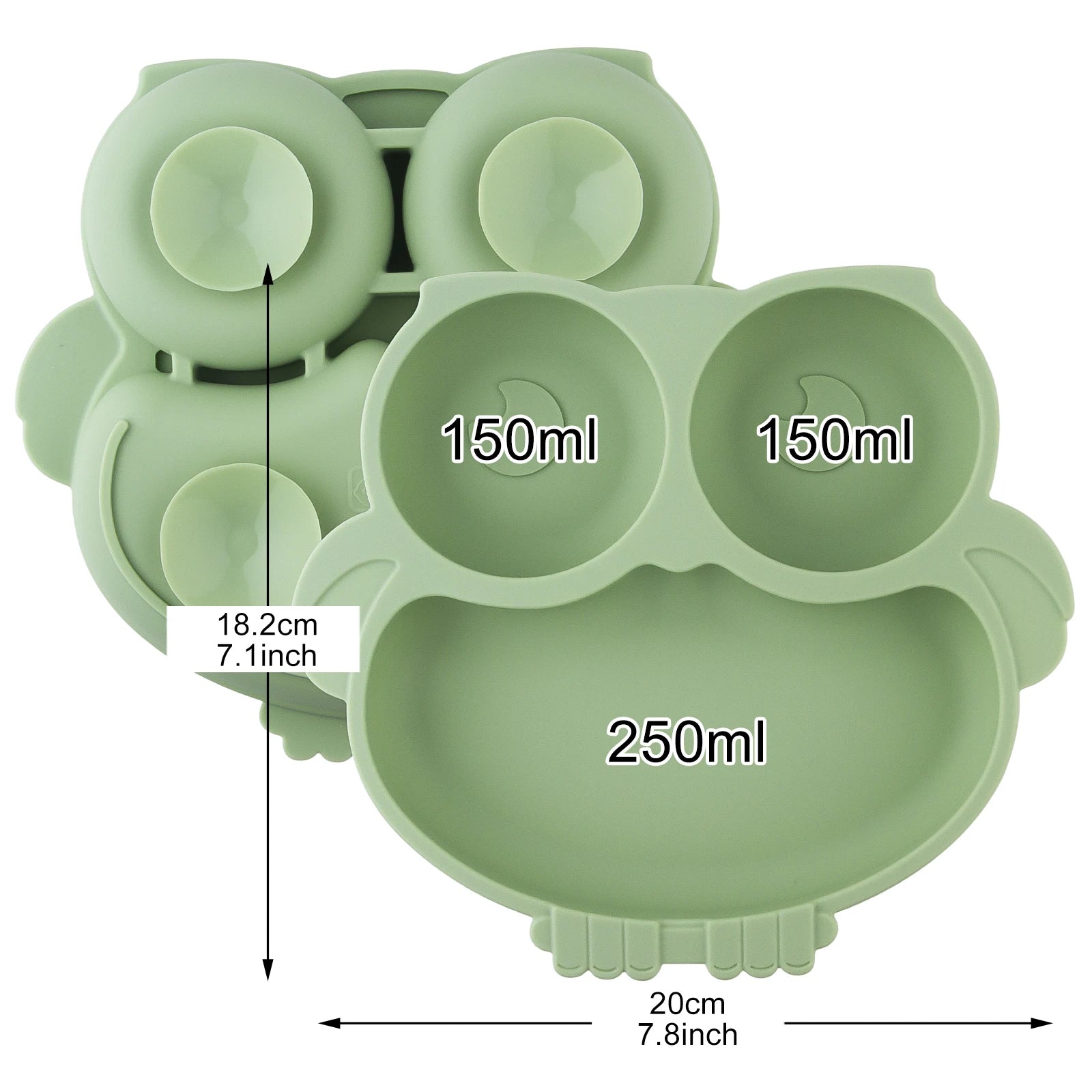 Silicone Divided Owl Plate