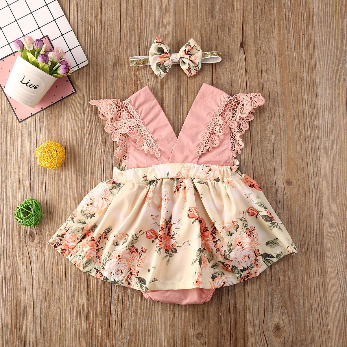 Girl Princess Clothes Floral Summer Jumpsuit